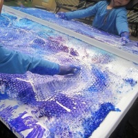 Going Large: Bubble wrap painting